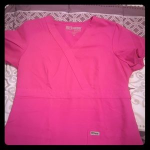 Hot pink scrub top